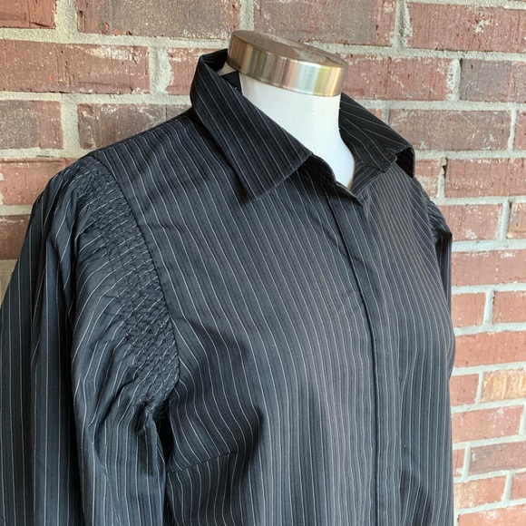 Worthington Black & White Striped Button Down - Picture 2 of 7